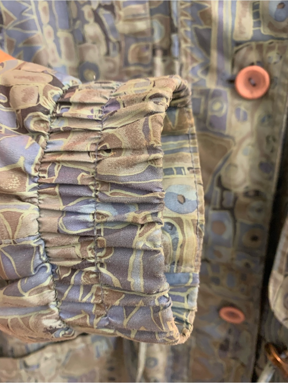 Vintage Luba Paris Blue Patterned Women’s Jacket - Picture 7 of 10